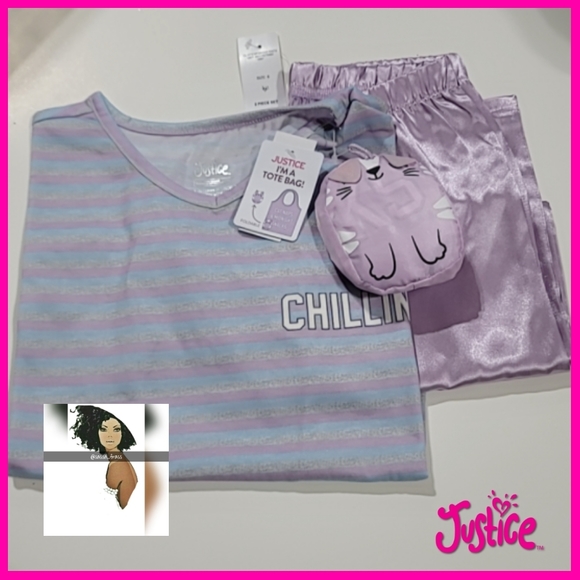 Justice 2 Piece Pajamas, NWT - Picture 2 of 2
